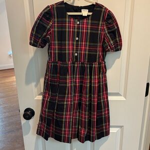 J. Crew Black and Red Plaid Kids Dress